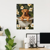 Affiche de Shar Pei Chinois dans une baignoire, Ch (Bureau à domicile)