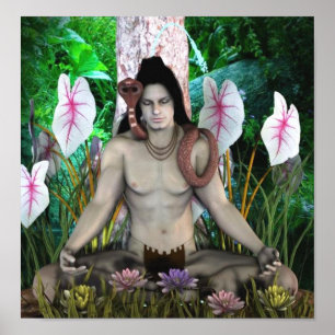 affiche de shiva hindu god de 14.95