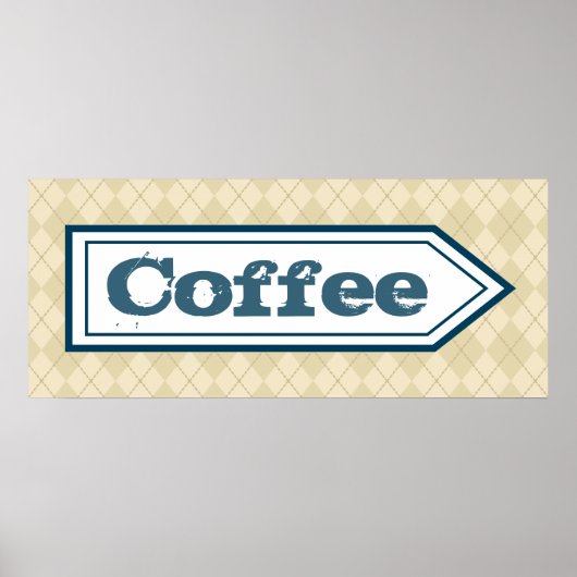 Affiche de signalisation de café (Devant)