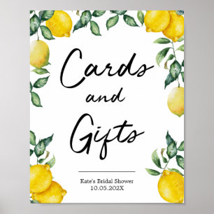 Affiche de signalisation de citrons de Cartes et C
