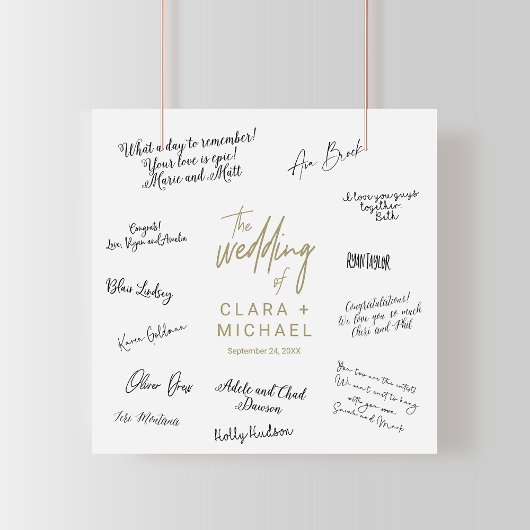 Affiche de signature de l'invité de la calligraphi