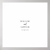 Affiche de signature de script rustique Mariage in (Devant)