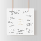Affiche de signature Mariage de script or moderne