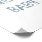 Affiche de signe de bébé surfeur bleu aquarelle (Coin)