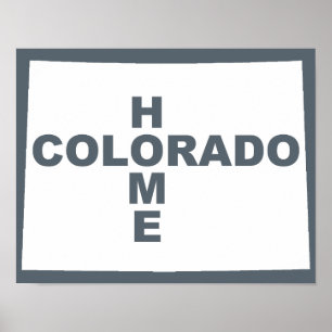 Affiche de signe de Colorado Accueil Loin de l'Éta