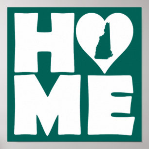 Affiche de signe de l'État du New Hampshire Accuei