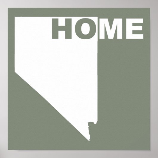 Affiche de signe de Nevada à la maison loin de l'É (Devant)
