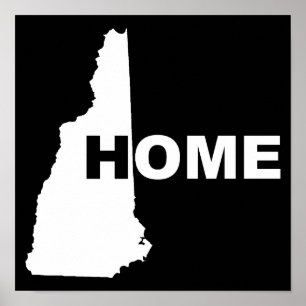Affiche de signe de Nouvelle-Hampshire à la maison