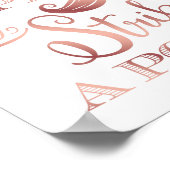 Affiche de Signe de Photo de Rose Gold Chic GRAB A (Coin)