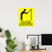 Affiche de Signe de Poster Imprimé Drôle Idiot de  (Bureau à domicile)