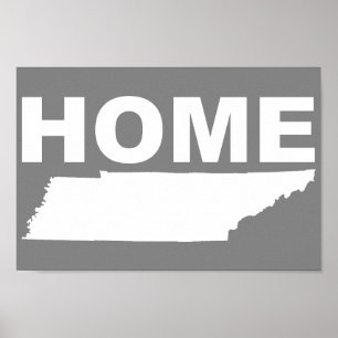 Affiche de signe de Tennessee à la maison loin de
