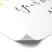 Affiche de signe floral de roses blanches d'eucaly (Coin)