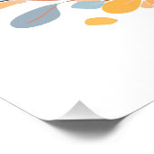 Affiche de silhouette de Cavalier Orange Pastel Pe (Coin)