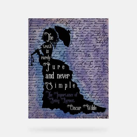 Affiche de silhouette de citation d'Oscar Wilde (Recto)