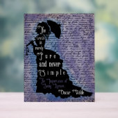 Affiche de silhouette de citation d'Oscar Wilde (Neutre)