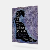 Affiche de silhouette de citation d'Oscar Wilde (Angle)