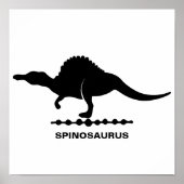 Affiche de silhouette de dinosaure Spinosaurus (Devant)