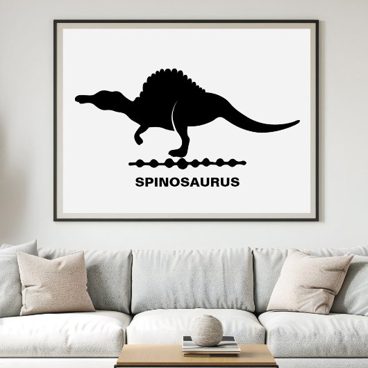Affiche de silhouette de dinosaure Spinosaurus