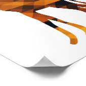 Affiche de silhouette de girafe géométrique (Coin)