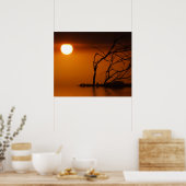 Affiche de silhouette de soleil couchant (Cuisine)
