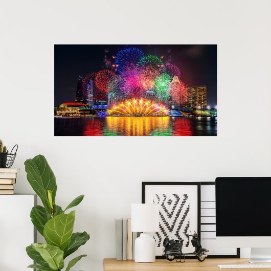 Affiche de Singapore Fireworks (Bureau à domicile)
