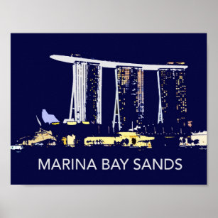 Affiche de Singapour Marina Bay Sands