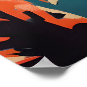 Affiche de singe astronaute, Impression rétro de s (Coin)