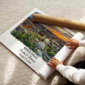 Affiche de Sioux Falls Dakota du Sud, Aquarelle
