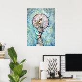Affiche de sirène de lune qui coule (Bureau à domicile)