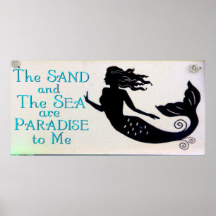 affiche de sirène de sable et de mer