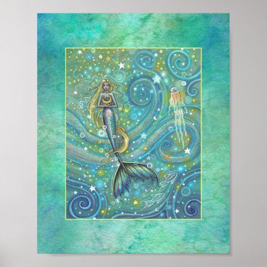 Affiche de sirène Sparkles par Molly Harrison (Devant)