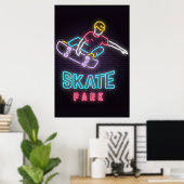 Affiche de skateboard Neon pour enfants (Bureau à domicile)