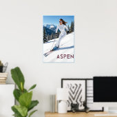 Affiche de ski Aspen (Bureau à domicile)