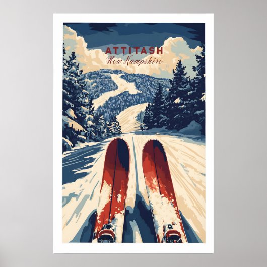 Affiche de ski Attitash 1 (Devant)