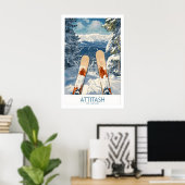 Affiche de ski Attitash New Hampshire 1 (Bureau à domicile)
