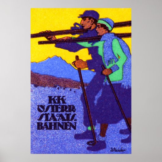 Affiche de ski autrichienne 1910 (Devant)