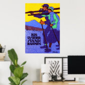 Affiche de ski autrichienne 1910 (Bureau à domicile)