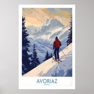Affiche de ski Avoriaz France 1