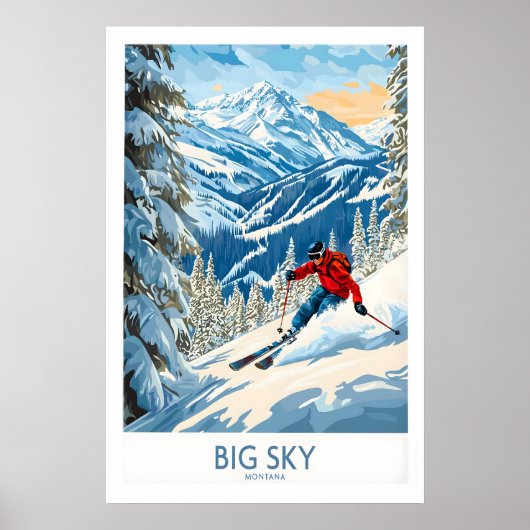 Affiche de ski Big Sky 1 (Devant)