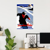Affiche de ski Canada Banff Art Impression Lake Lo (Bureau à domicile)
