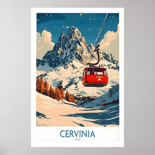 Affiche de ski Cervinia 1 (Devant)