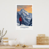 Affiche de ski Chamonix - France 1 (Cuisine)