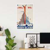 Affiche de ski Chamonix Mont Blanc Art France Voya (Bureau à domicile)