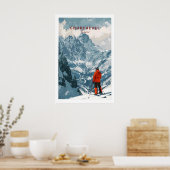 Affiche de ski Courchevel 1 (Cuisine)