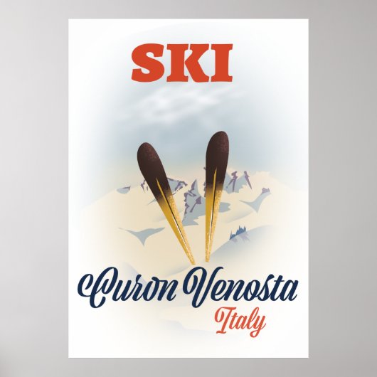 Affiche de ski Curon Venosta Italie (Devant)