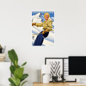 Affiche de ski d'Allemagne (Bureau à domicile)