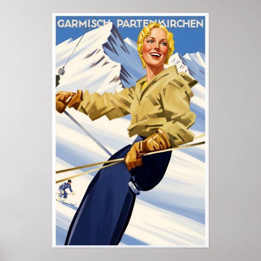Affiche de ski d'Allemagne (Devant)