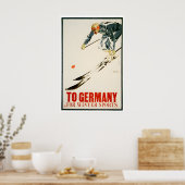 Affiche de ski d'Allemagne Art allemand Impression (Cuisine)