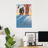 Affiche de ski d'art norvégien Impression d'hiver (Bureau à domicile)