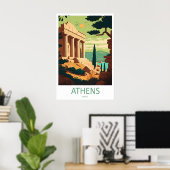Affiche de ski d'Athènes Parc Voyage National Vint (Bureau à domicile)